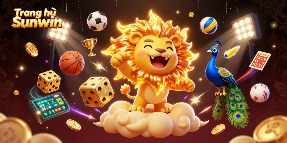 Win big on Trang chủ Sunwin with a vibrant illustration of an exciting casino atmosphere.