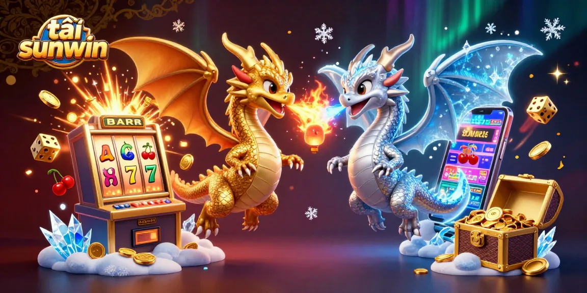 Experience exciting casino action with tải sunwin as dragons intertwine in a vibrant jackpot explosion.