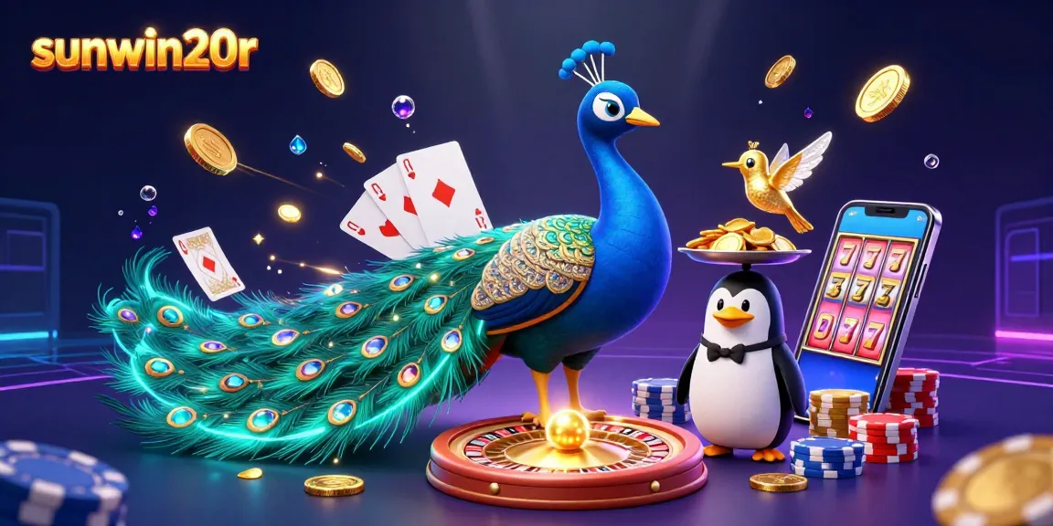 Engage in thrilling gameplay with the majestic sunwin20r casino, featuring vibrant characters and casino elements.