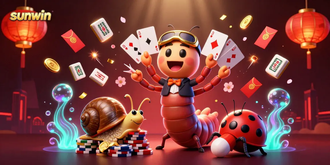 Engage with sunwin's thrilling casino atmosphere featuring colorful characters and vibrant game elements.